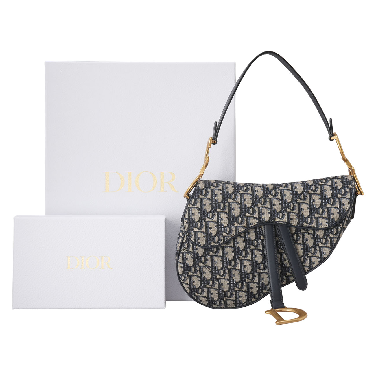 CHRISTIAN DIOR(USED)디올 오블리크 새들백 미듐 & 스트랩